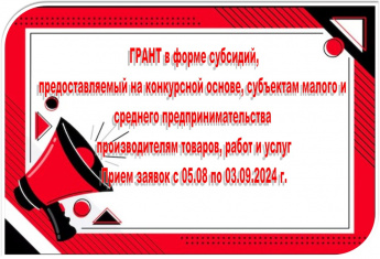 Объявление о проведении ГРАНТА в форме субсидий, предоставляемых на конкурсной основе, субъектам малого и среднего предпринимательства производителям товаров, работ и услуг в  Нерчинско - Заводском муниципальном округе